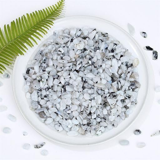 Fluorite Aquarium Gravel Rocks Natural Tumbled Healing Crystal Chips Bulk Gemstones Tumbled Crushed Stones for Fountain Vase Filler Planters Decorative Fish Tank Potted Reiki Energy Balancing 0.44lb