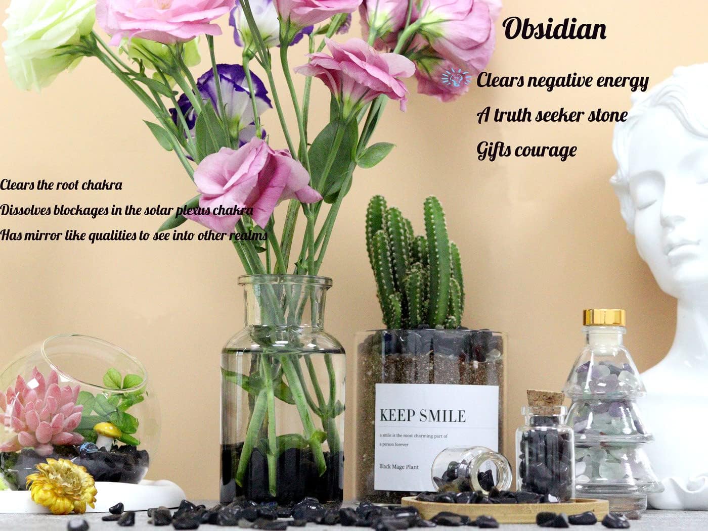 Fluorite Aquarium Gravel Rocks Natural Tumbled Healing Crystal Chips Bulk Gemstones Tumbled Crushed Stones for Fountain Vase Filler Planters Decorative Fish Tank Potted Reiki Energy Balancing 0.44lb