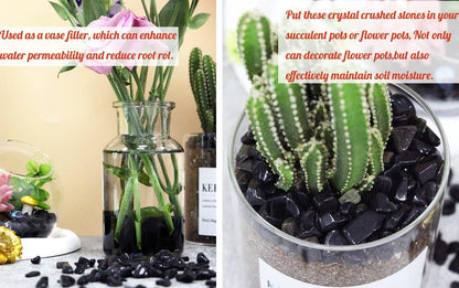 Fluorite Aquarium Gravel Rocks Natural Tumbled Healing Crystal Chips Bulk Gemstones Tumbled Crushed Stones for Fountain Vase Filler Planters Decorative Fish Tank Potted Reiki Energy Balancing 0.44lb