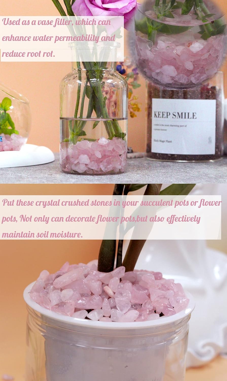 Fluorite Aquarium Gravel Rocks Natural Tumbled Healing Crystal Chips Bulk Gemstones Tumbled Crushed Stones for Fountain Vase Filler Planters Decorative Fish Tank Potted Reiki Energy Balancing 0.44lb