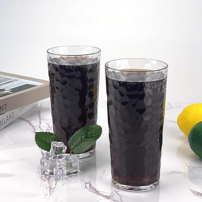 24-Ounce Plastic Tumbler Acrylic Drinking Glasses, Reusable Plastic Cups, Stackable, BPA-Free, Shatter Proof, Dishwasher Safe, Set of 8 (Yellow)
