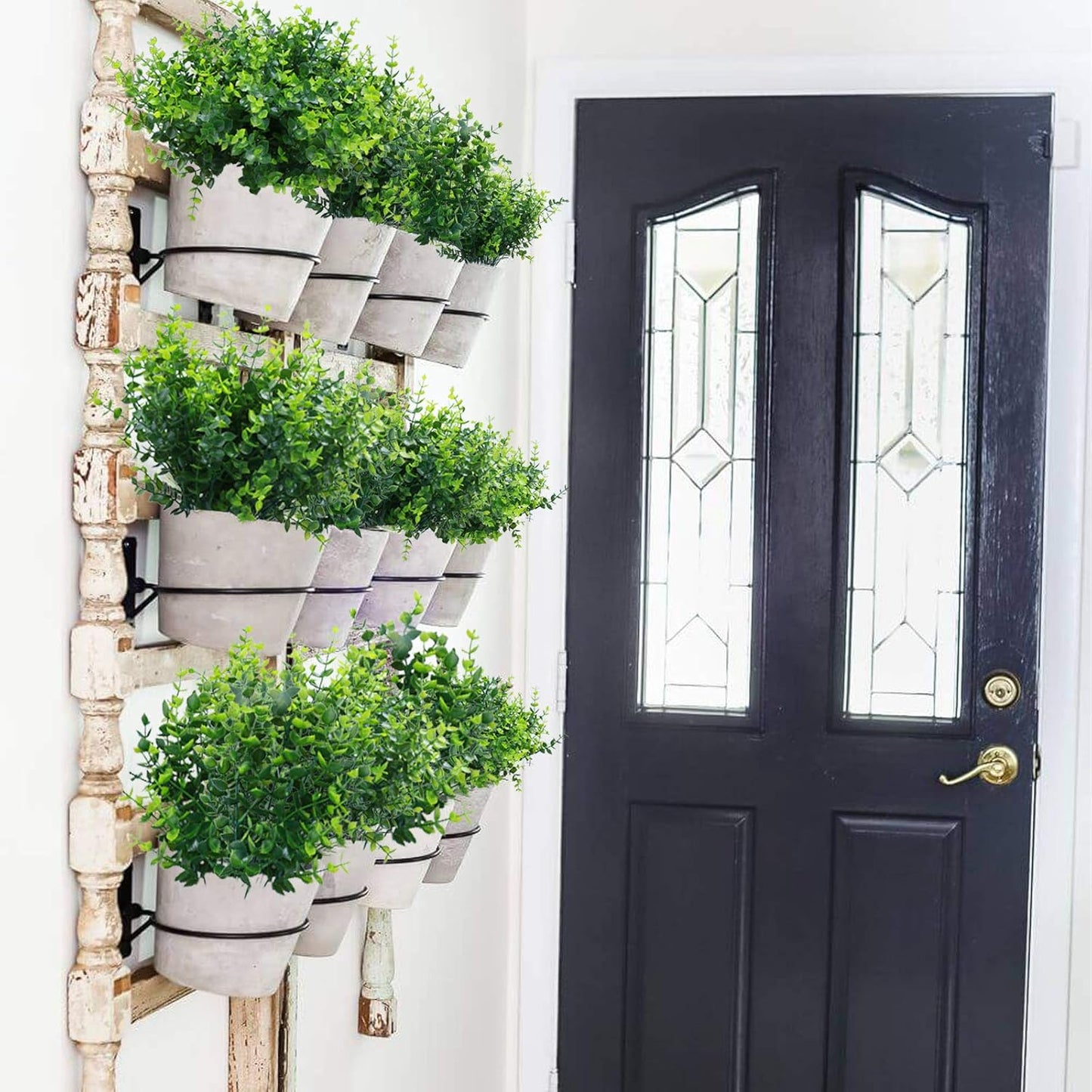 ‌8 Pack Fake Hanging Plants Weeping Willlow Vines UV Resistant Artificial Ivy Greenery Stems for Indoor Outdoor Home Porch Garden Decor