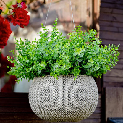 ‌8 Pack Fake Hanging Plants Weeping Willlow Vines UV Resistant Artificial Ivy Greenery Stems for Indoor Outdoor Home Porch Garden Decor