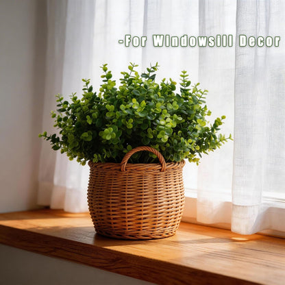 ‌8 Pack Fake Hanging Plants Weeping Willlow Vines UV Resistant Artificial Ivy Greenery Stems for Indoor Outdoor Home Porch Garden Decor