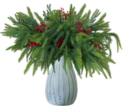 ‌8 Pack Fake Hanging Plants Weeping Willlow Vines UV Resistant Artificial Ivy Greenery Stems for Indoor Outdoor Home Porch Garden Decor