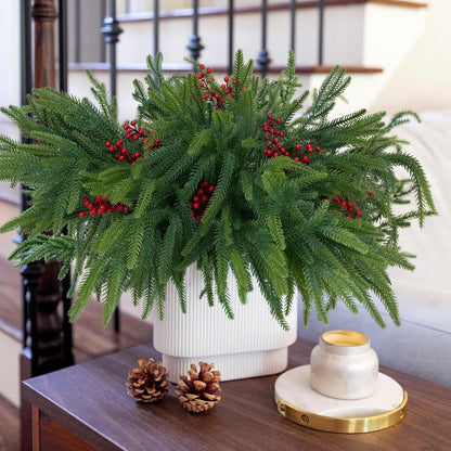 ‌8 Pack Fake Hanging Plants Weeping Willlow Vines UV Resistant Artificial Ivy Greenery Stems for Indoor Outdoor Home Porch Garden Decor