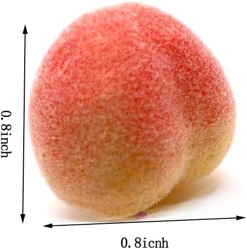 30Pcs Artificial Peach Fake Peach Mini Fruit Small Peach Simulation Lifelike for Home Cabinet Table Party Kitchen Decoration Photography Prop
