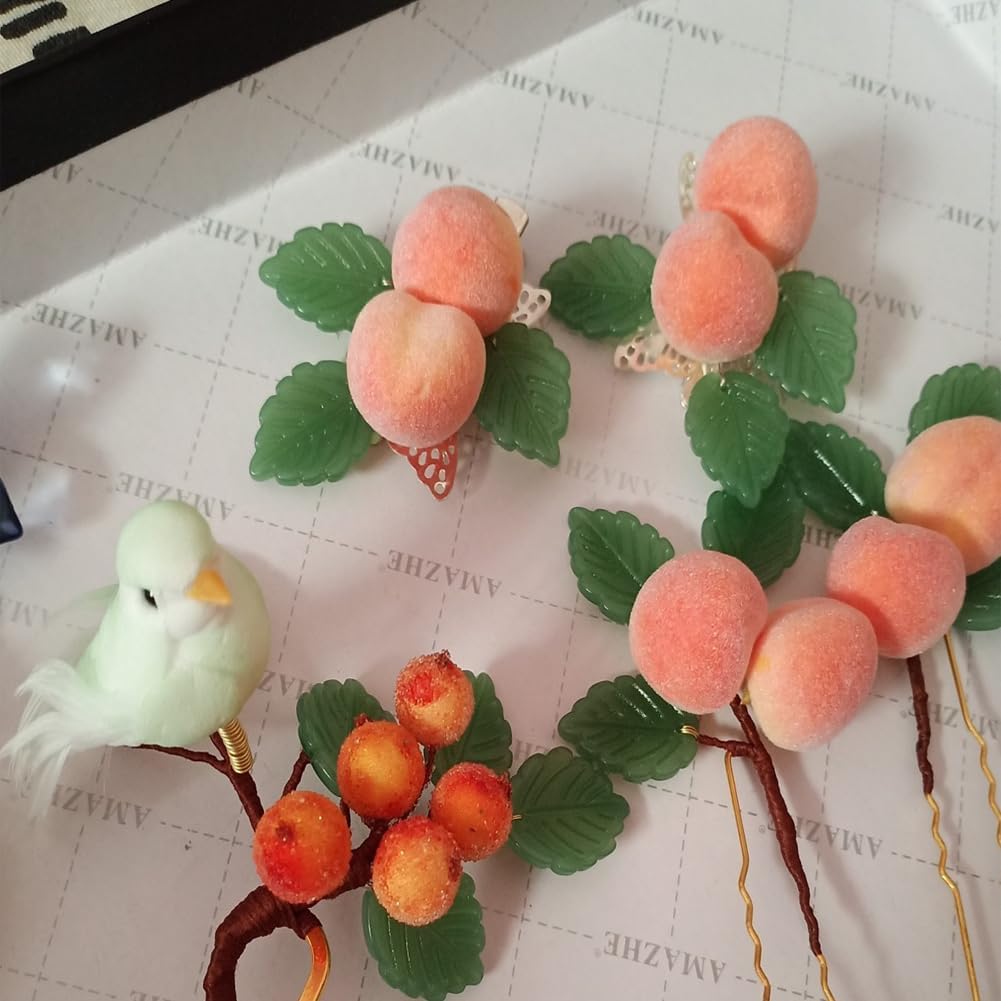30Pcs Artificial Peach Fake Peach Mini Fruit Small Peach Simulation Lifelike for Home Cabinet Table Party Kitchen Decoration Photography Prop