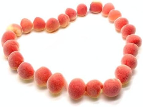 30Pcs Artificial Peach Fake Peach Mini Fruit Small Peach Simulation Lifelike for Home Cabinet Table Party Kitchen Decoration Photography Prop