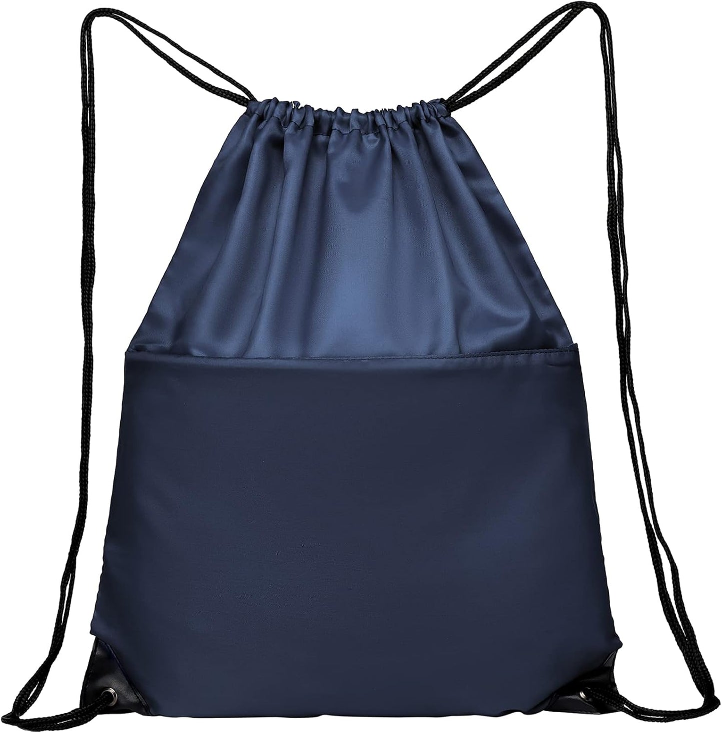 Drawstring Backpack Sports Water Resistant String Bag Sport Gym Sackpack for Women Men Large with Zipper, Yellow