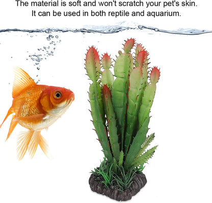 Reptile Habitats, Landscaping Plant Decoration Terrarium Decor Plastic Aquarium Artificial Plants for Aquarium Fish Reptile Terrarium