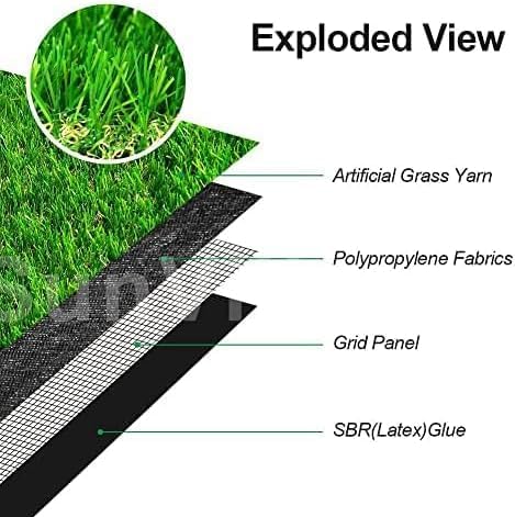 Customized Sizes Artificial Grass Turf 3FTX10FT(30 Square FT) - Indoor Outdoor Garden Lawn Landscape Balcony Synthetic Turf Mat - Thick Fake Grass Pet Pad
