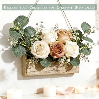 40 Pcs Faux Eucalyptus Leaves Stems Bulk Silver Dollar White Seed Artificial Greenery Stems Fake Sprays Branches for Wedding Table Centerpiece Bouquet Garland Floral Arrangement Home Decor