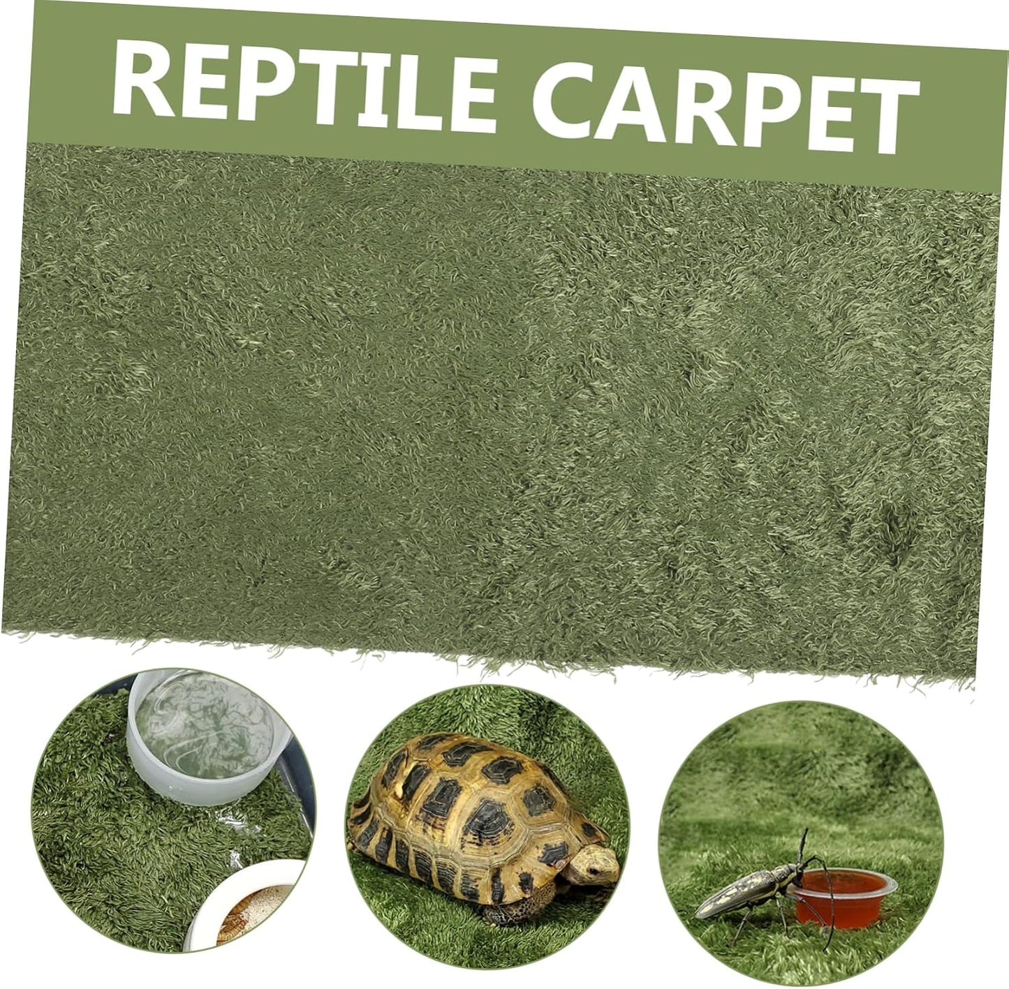 Reptile Mat Lifelike Fake Lawn Carpet for Terrarium Tortoise Bedding and Accessory Reptile Supplies Artificial Grass for Snakes Lizards and Frogs