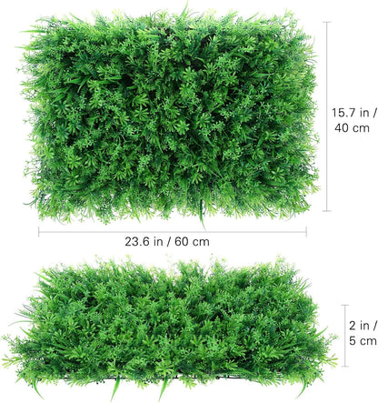 Artificial Aquarium Grass Mat, Aquarium Plants Plastic Grass Wall Fake Lawn Turf Plastic Green Plants Mat for Fish Tank Lawn Decor
