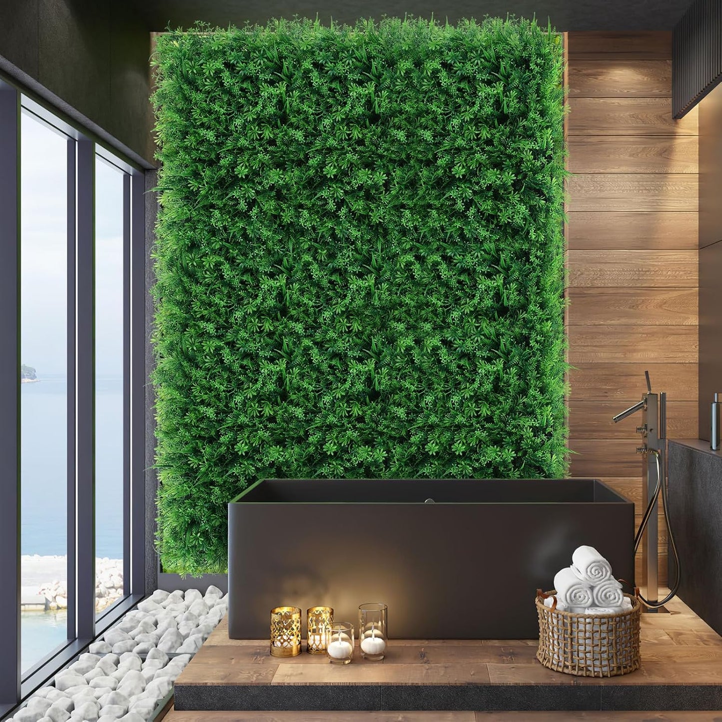 Artificial Aquarium Grass Mat, Aquarium Plants Plastic Grass Wall Fake Lawn Turf Plastic Green Plants Mat for Fish Tank Lawn Decor