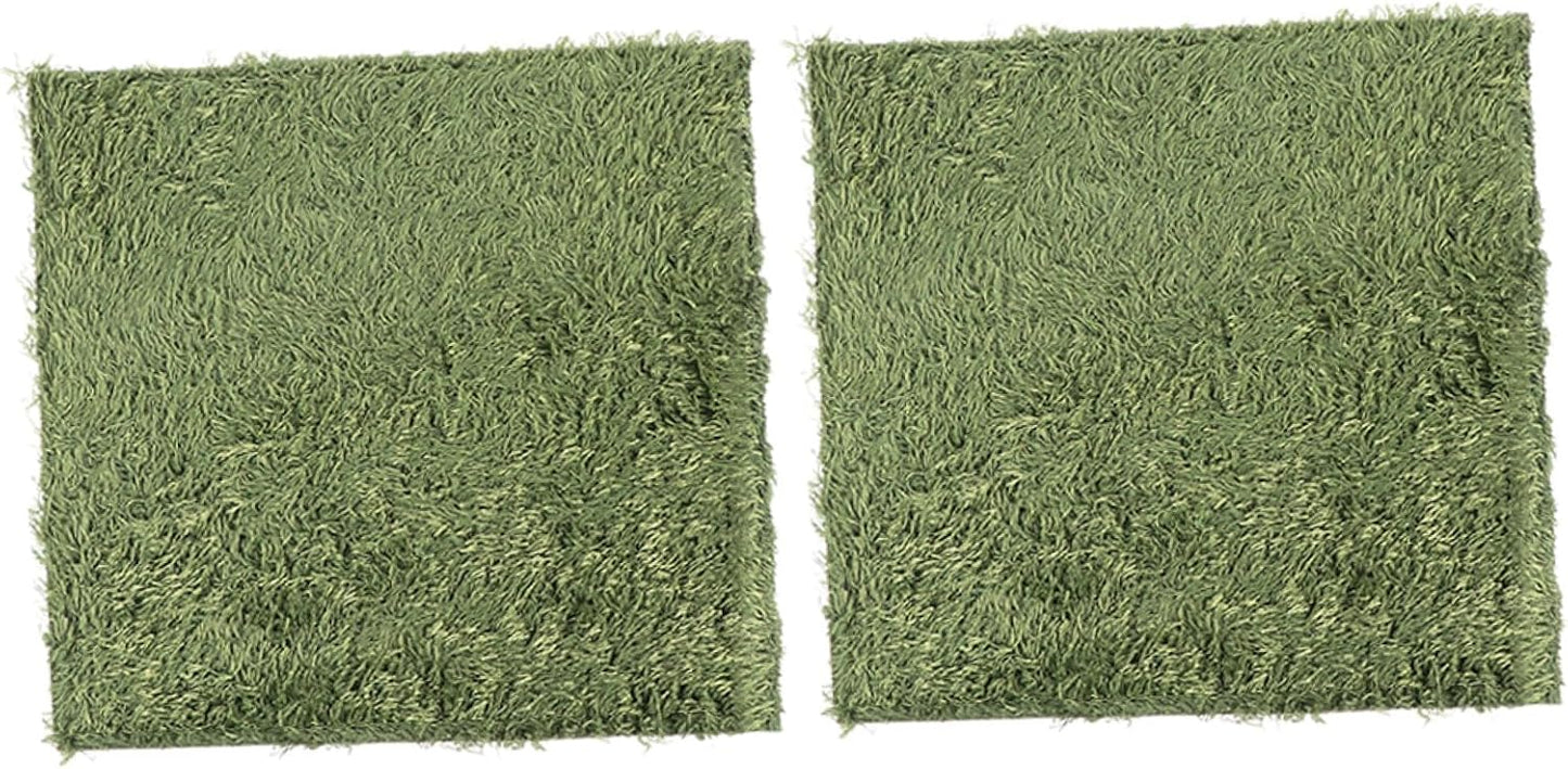 2Pcs Artificial Moss Mats for Climbing Pets Reptile Carpet for Amphibians and Turtles Moisture Retaining Synthetic Grass Mat for Terrarium Habitats