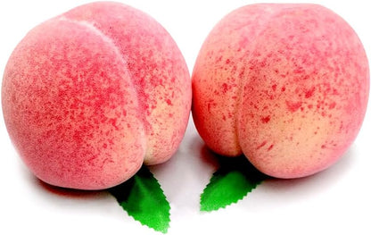 4Pcs Large Artificial Peaches Fake Fruit Simulation Pink Lifelik Fake Peach Model Home House Kitchen Party Decoration Desk Ornament Photography Prop