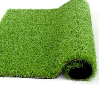 Artificial Grass Rug Outdoor Indoor 4FTX10FT Fake Grass Carpet Green Synthetic Grass Pet Turf Realistic Faux Grass Rug with Drain Holes for Garden Lawn Landscape Balcony Home Decor Patio