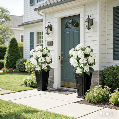 Hydrangea Artificial Tree 30" Faux Plants in Pot 2 Pack
