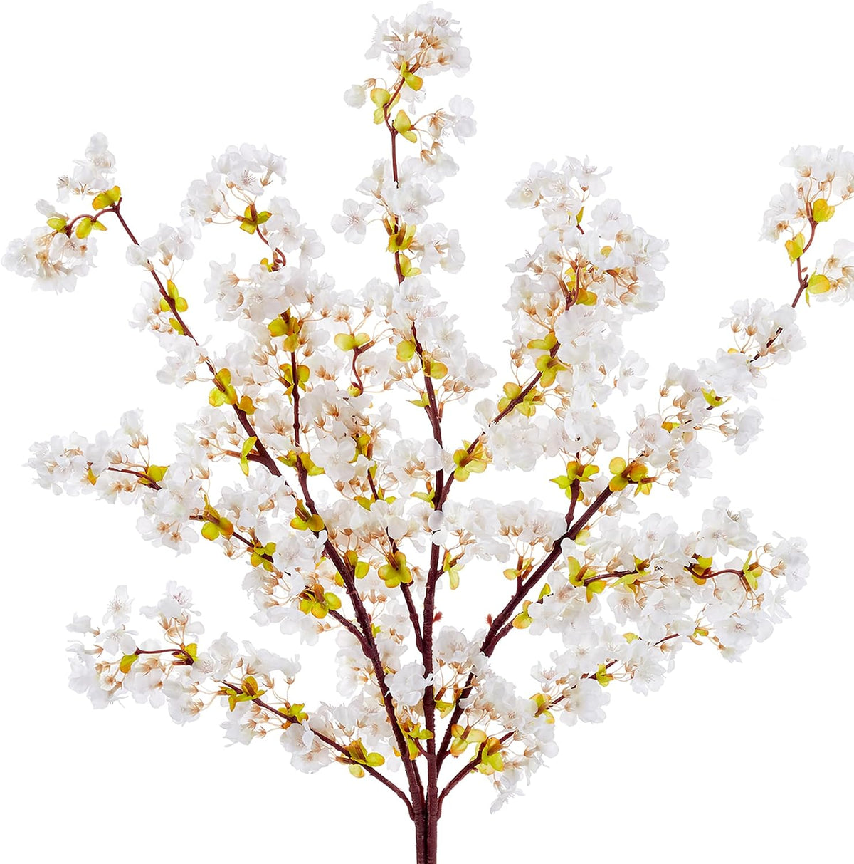 Artificial Cherry Blossom Branches Decor Fake Flowers Silk Spring Faux Flowers 16" Peach Bouquet for Home Wedding Bedroom Japanese Decoration DIY Table Centerpiece Arrangement(Pink)