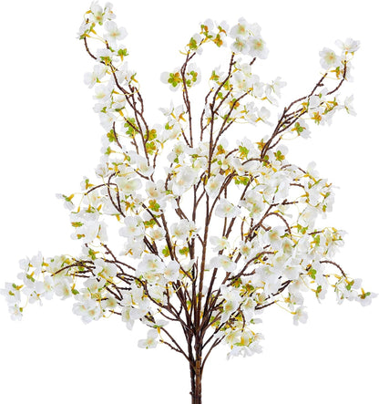 Artificial Cherry Blossom Branches Decor Fake Flowers Silk Spring Faux Flowers 16" Peach Bouquet for Home Wedding Bedroom Japanese Decoration DIY Table Centerpiece Arrangement(Pink)