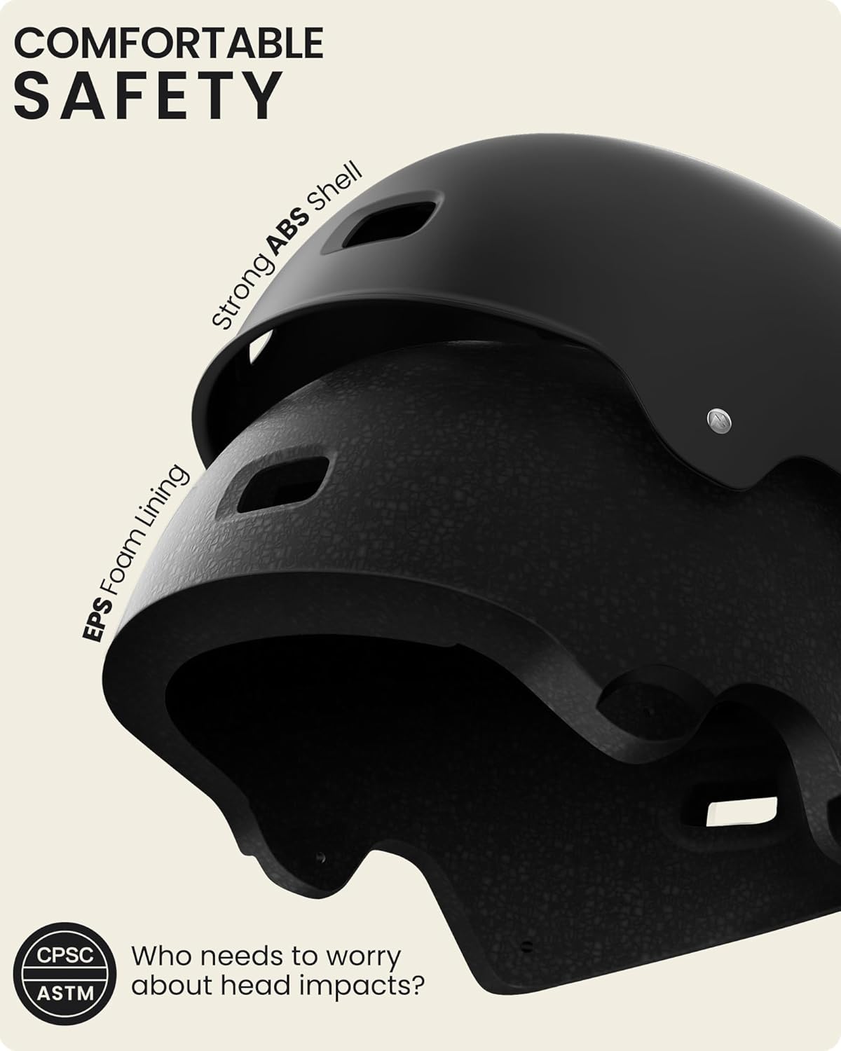 Skateboard Bike Helmet for Adult,Youth and Kids | Two Removable Liners Ventilation Certified Multi-Sport Helmet for Scooter Cycling Roller Skating Ebike