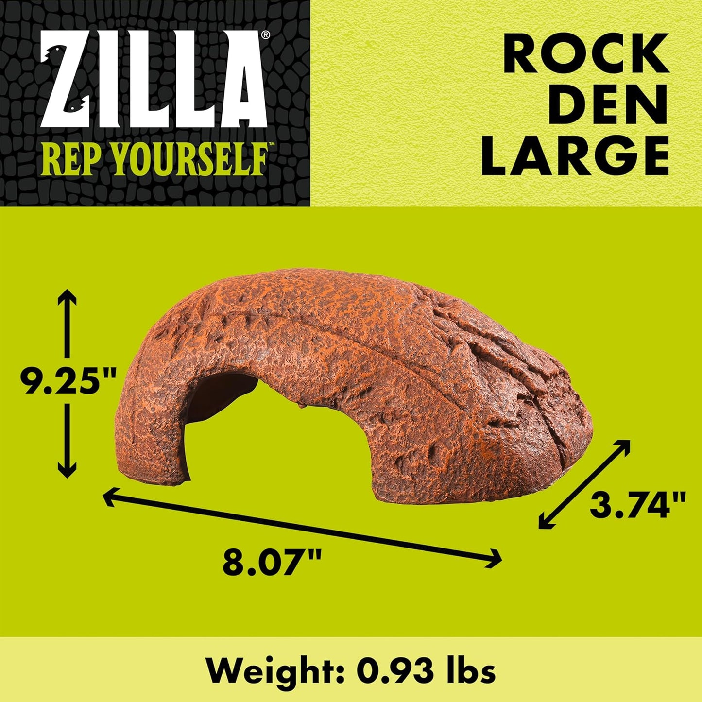 Rock Den, Naturalistic Rock Décor, Ideal Hideaway for Snakes, Skinks, Geckos, Bearded Dragons, Medium