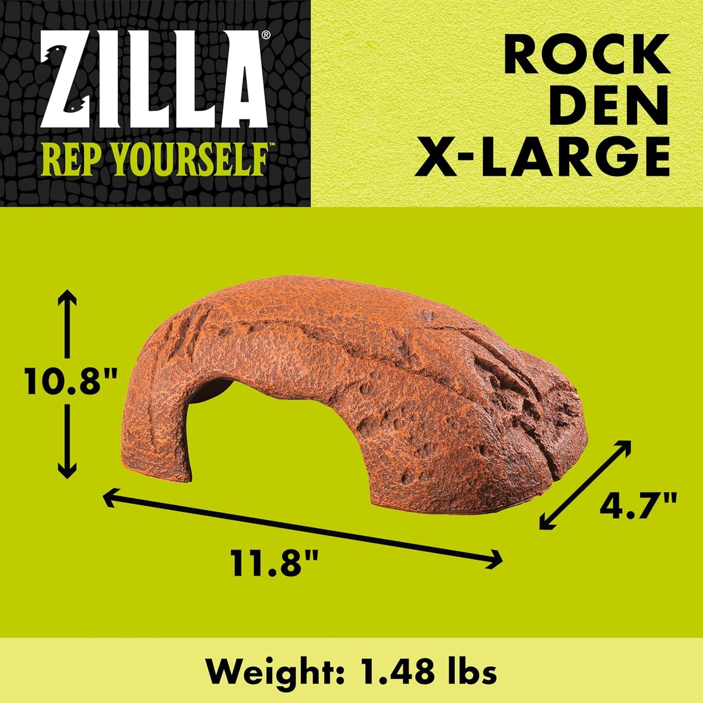 Rock Den, Naturalistic Rock Décor, Ideal Hideaway for Snakes, Skinks, Geckos, Bearded Dragons, Medium
