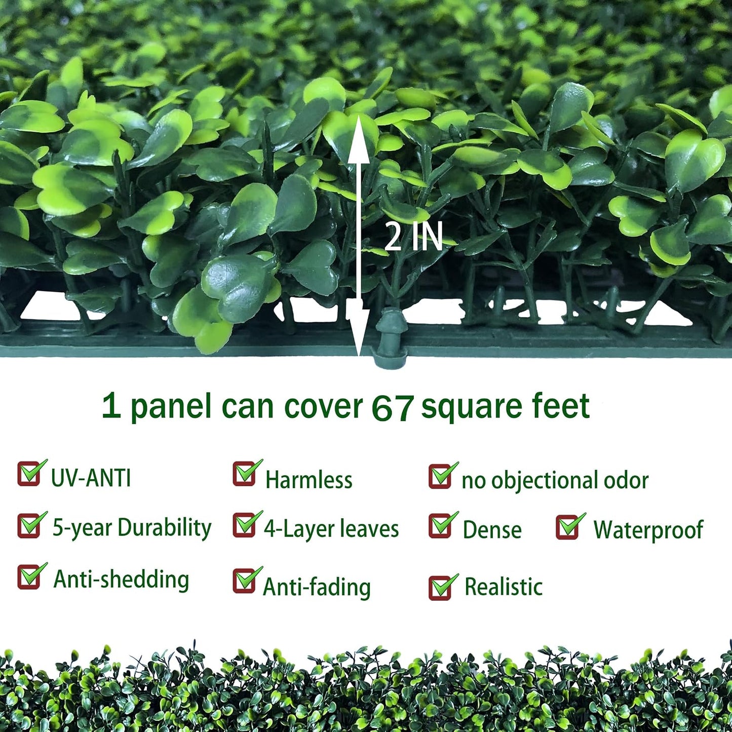 ODTORY Artificial Ivy Privacy Screen Fence Panel, Green 40 X 120 in | UV-Anti Faux Greenery Backdrop, Fake Vine Leaf Hedges Background, Patio/Balcony/Garden/Backyard, Indoor Outdoor Green Decor