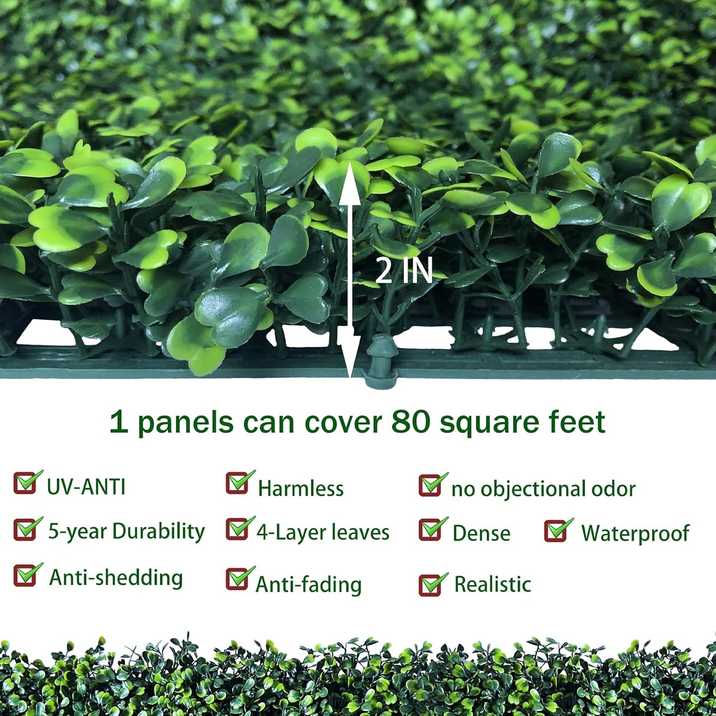 ODTORY Artificial Ivy Privacy Screen Fence Panel, Green 40 X 120 in | UV-Anti Faux Greenery Backdrop, Fake Vine Leaf Hedges Background, Patio/Balcony/Garden/Backyard, Indoor Outdoor Green Decor