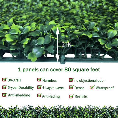 ODTORY Artificial Ivy Privacy Screen Fence Panel, Green 40 X 120 in | UV-Anti Faux Greenery Backdrop, Fake Vine Leaf Hedges Background, Patio/Balcony/Garden/Backyard, Indoor Outdoor Green Decor