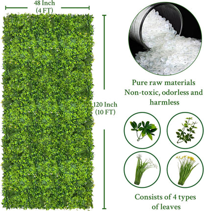 ODTORY Artificial Ivy Privacy Screen Fence Panel, Green 40 X 120 in | UV-Anti Faux Greenery Backdrop, Fake Vine Leaf Hedges Background, Patio/Balcony/Garden/Backyard, Indoor Outdoor Green Decor