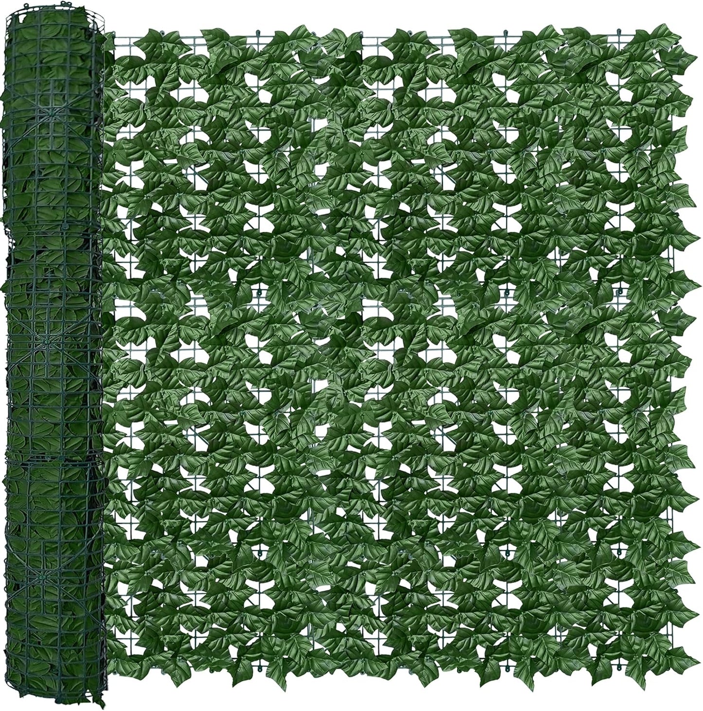 ODTORY Artificial Ivy Privacy Screen Fence Panel, Green 40 X 120 in | UV-Anti Faux Greenery Backdrop, Fake Vine Leaf Hedges Background, Patio/Balcony/Garden/Backyard, Indoor Outdoor Green Decor