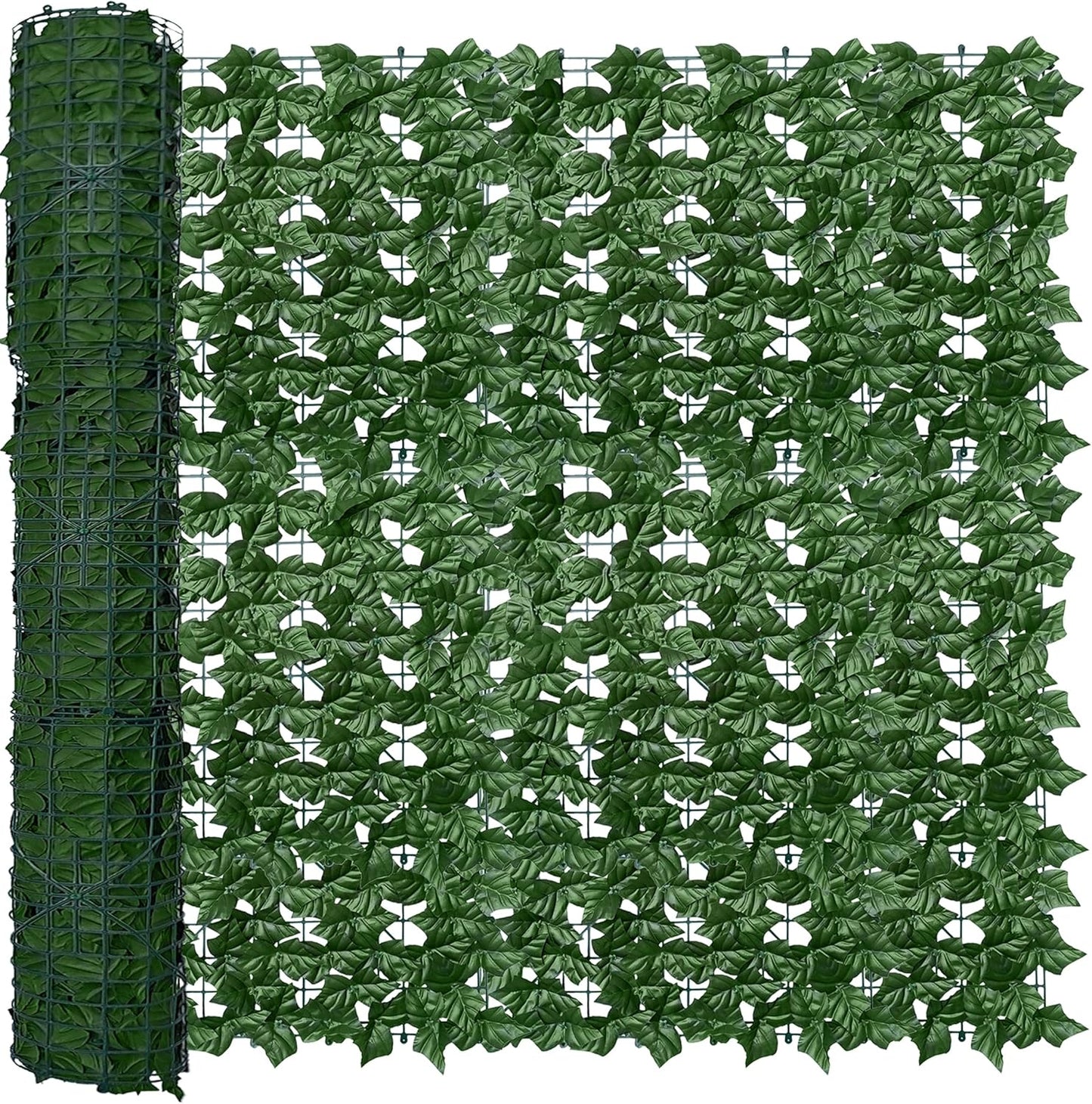 ODTORY Artificial Ivy Privacy Screen Fence Panel, Green 40 X 120 in | UV-Anti Faux Greenery Backdrop, Fake Vine Leaf Hedges Background, Patio/Balcony/Garden/Backyard, Indoor Outdoor Green Decor