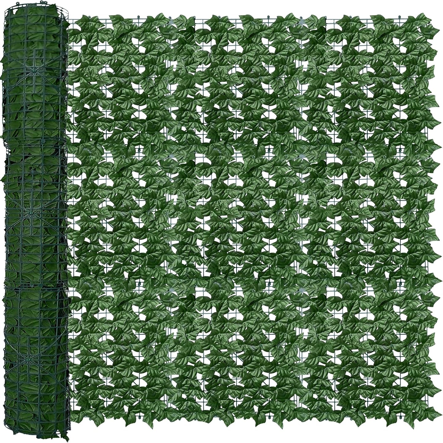 ODTORY Artificial Ivy Privacy Screen Fence Panel, Green 40 X 120 in | UV-Anti Faux Greenery Backdrop, Fake Vine Leaf Hedges Background, Patio/Balcony/Garden/Backyard, Indoor Outdoor Green Decor