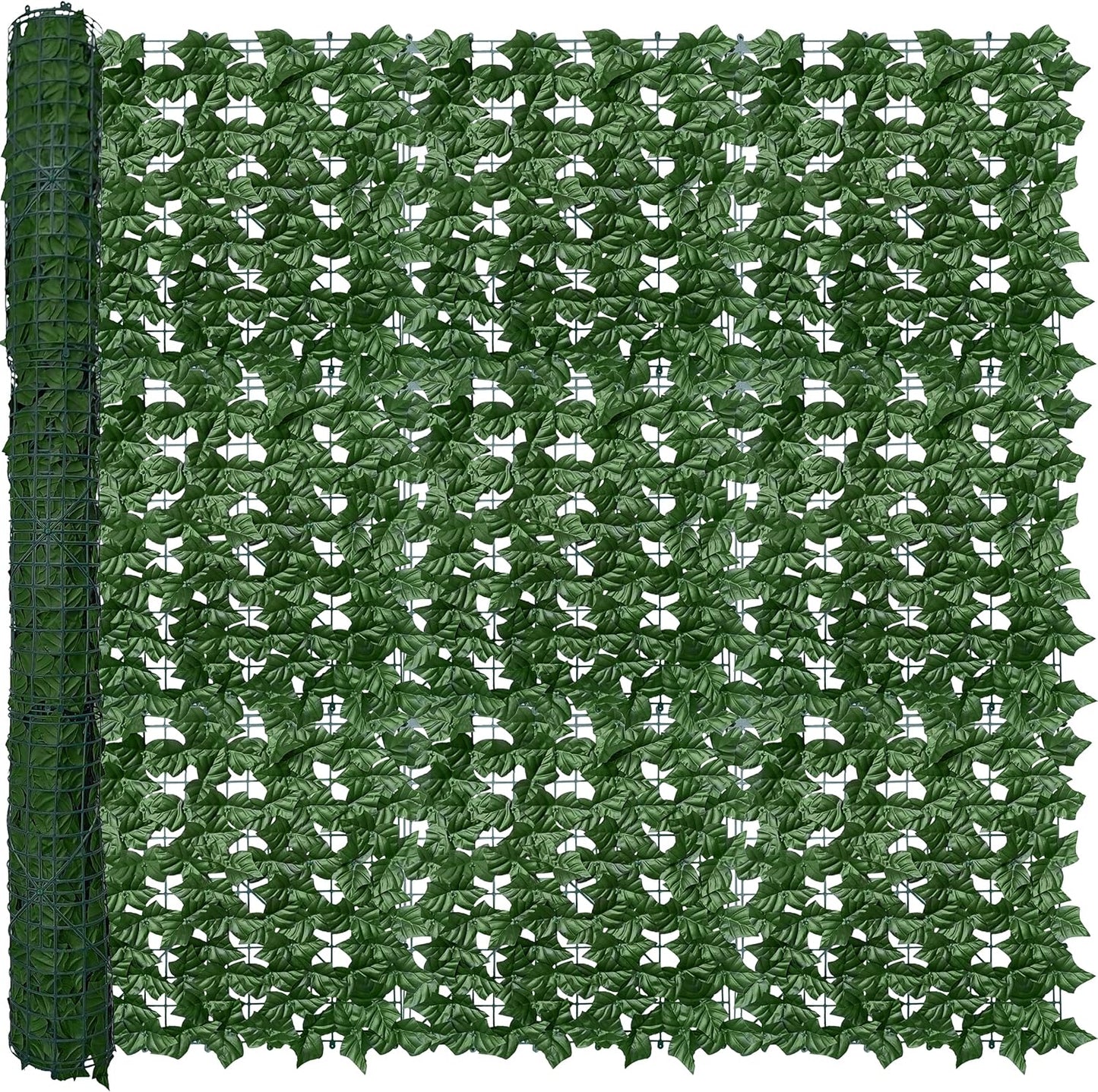ODTORY Artificial Ivy Privacy Screen Fence Panel, Green 40 X 120 in | UV-Anti Faux Greenery Backdrop, Fake Vine Leaf Hedges Background, Patio/Balcony/Garden/Backyard, Indoor Outdoor Green Decor
