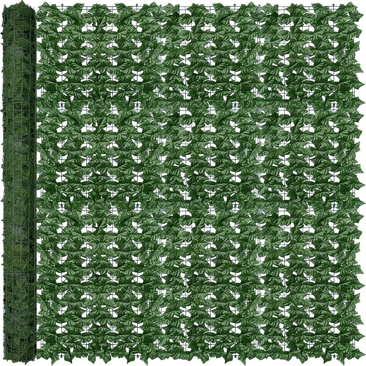 ODTORY Artificial Ivy Privacy Screen Fence Panel, Green 40 X 120 in | UV-Anti Faux Greenery Backdrop, Fake Vine Leaf Hedges Background, Patio/Balcony/Garden/Backyard, Indoor Outdoor Green Decor