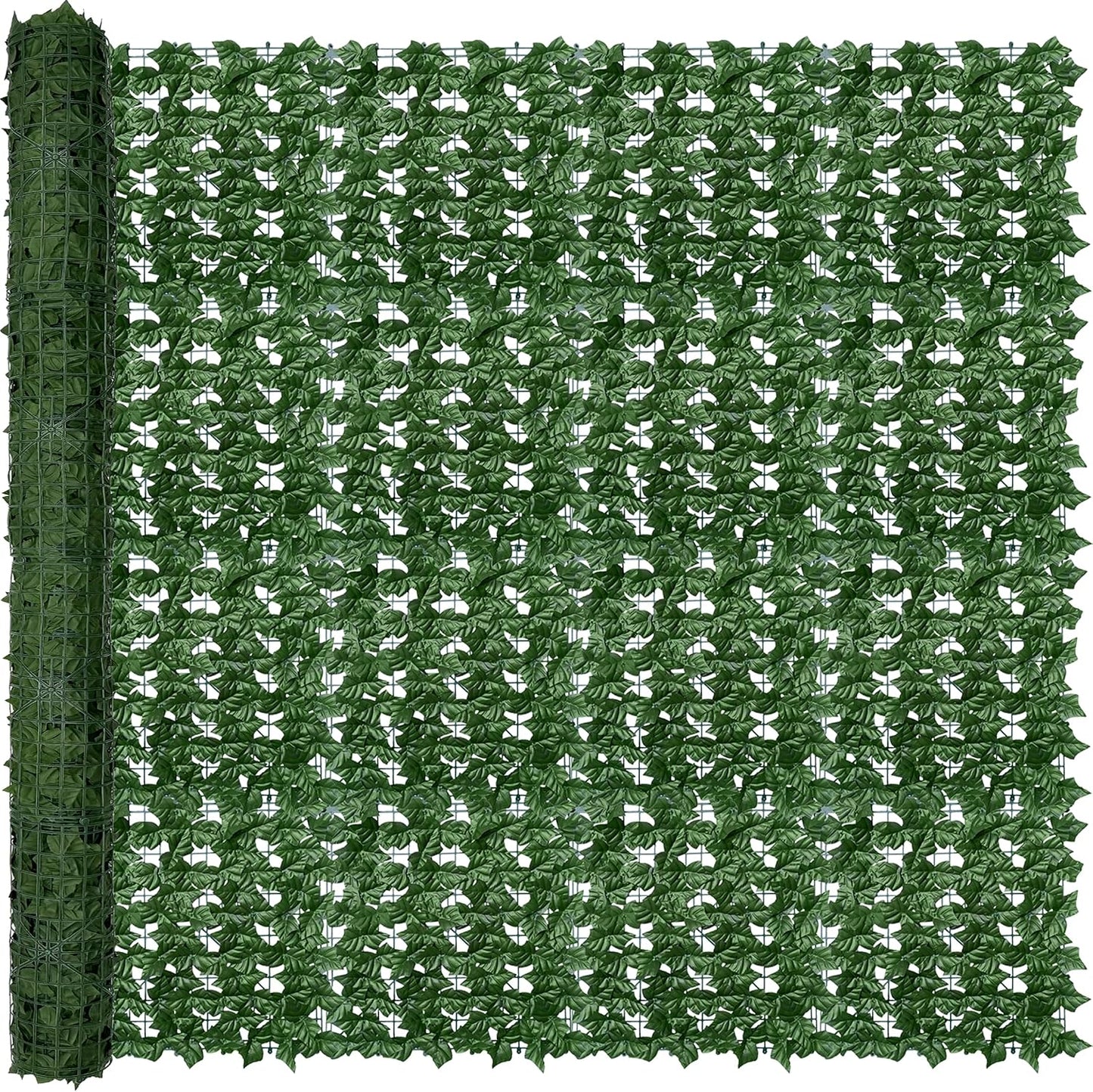 ODTORY Artificial Ivy Privacy Screen Fence Panel, Green 40 X 120 in | UV-Anti Faux Greenery Backdrop, Fake Vine Leaf Hedges Background, Patio/Balcony/Garden/Backyard, Indoor Outdoor Green Decor