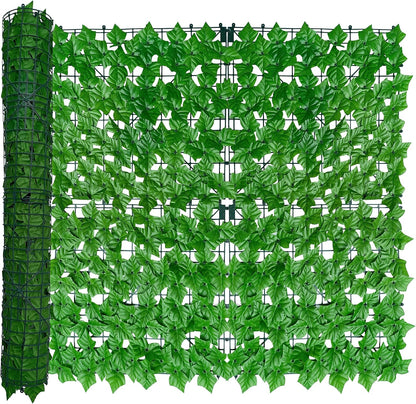 ODTORY Artificial Ivy Privacy Screen Fence Panel, Green 40 X 120 in | UV-Anti Faux Greenery Backdrop, Fake Vine Leaf Hedges Background, Patio/Balcony/Garden/Backyard, Indoor Outdoor Green Decor