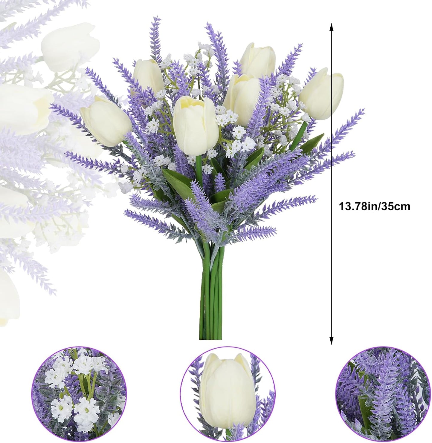 Pink Artificial Flower Bouquet Silk Peony Flowers for Wedding | HO2NLE Pink Artificial Flower Bouquet Silk Peony Flowers for Wedding 16PCS Stems Mixed Bouquet, Realistic Silk Flowers, Flexi