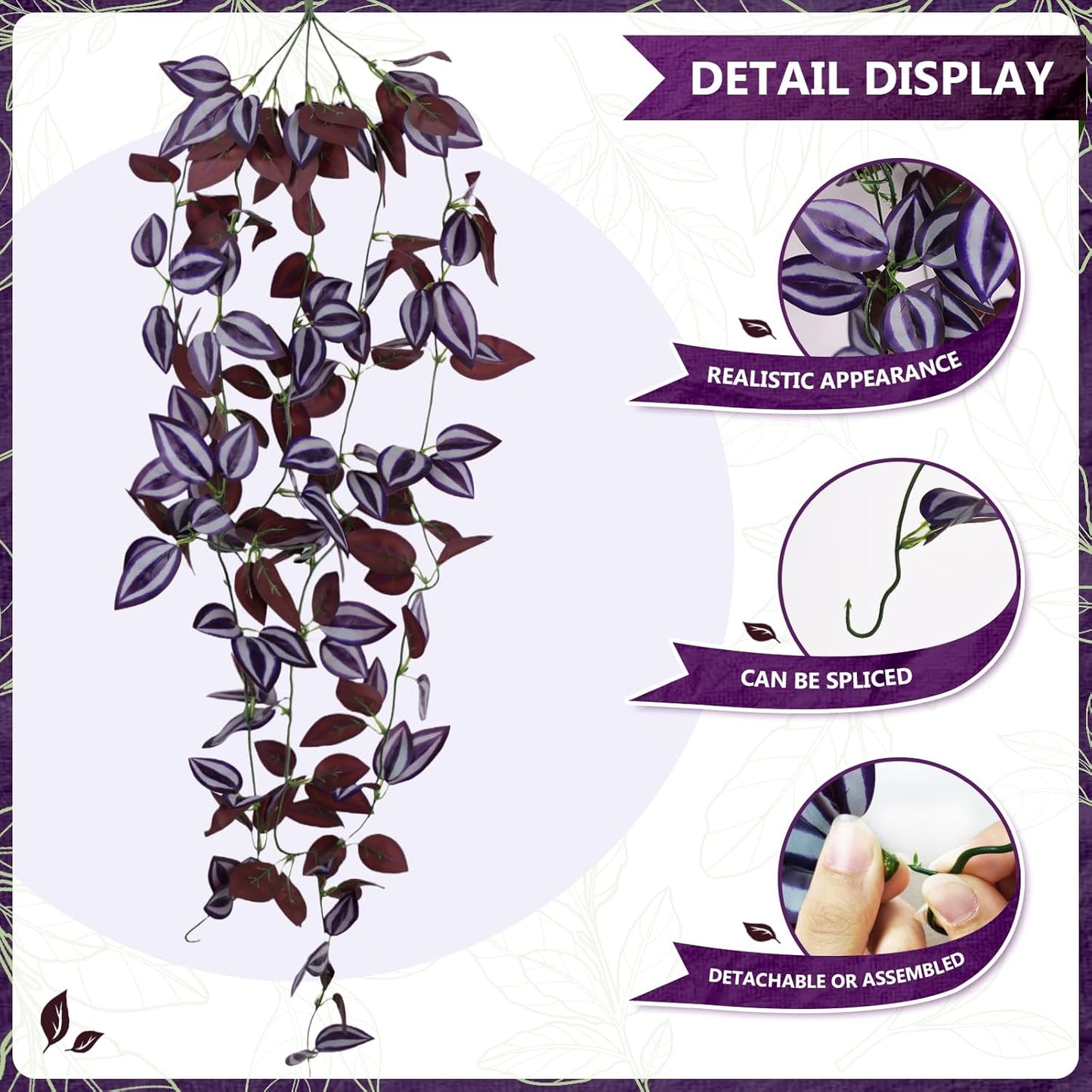 2-Pack Fake Hanging Plants, Faux Hanging Plant Artificial Greenery for Living Room Bedroom Boho Wall Shelf Indoor Outdoor Decor (Green Pothos Ivy Vines)