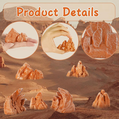 10 Pcs Simulation Diorama Rocks Stone Fake Rock | Diorama Supplies Miniature Terrain Fairy Garden Terrarium Decor Tank Aquarium Decoration(Grey)