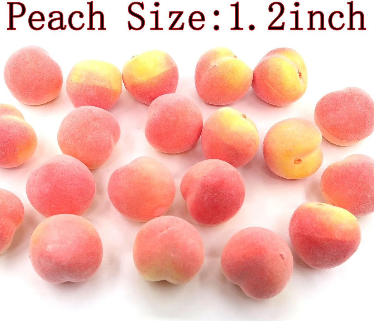 20Pcs Fake Artificial Fruit Faux Peach Party Decor Ornament