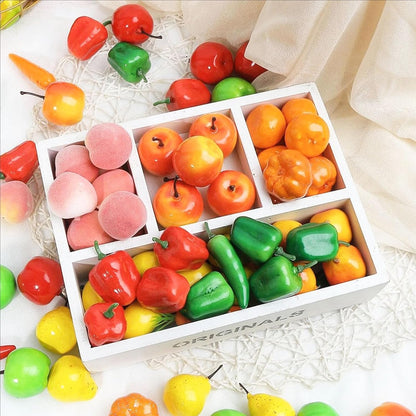 20Pcs Fake Artificial Fruit Faux Peach Party Decor Ornament