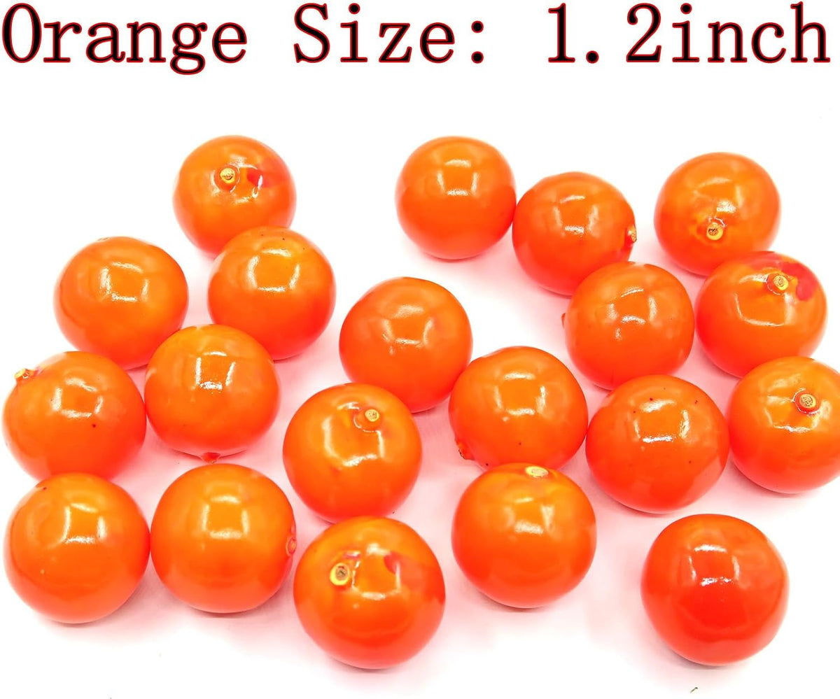 20Pcs Fake Artificial Fruit Faux Peach Party Decor Ornament
