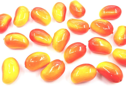 20Pcs Fake Artificial Fruit Faux Peach Party Decor Ornament
