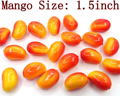 20Pcs Fake Artificial Fruit Faux Peach Party Decor Ornament