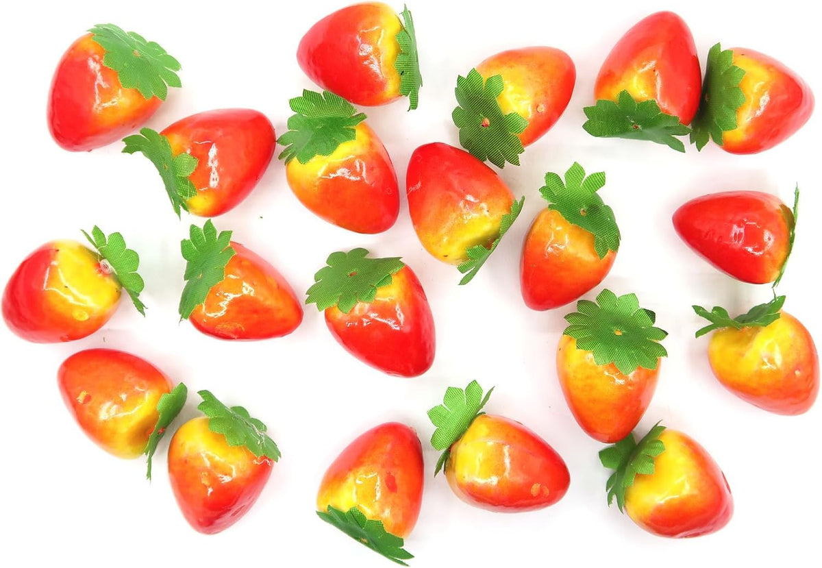 20Pcs Fake Artificial Fruit Faux Peach Party Decor Ornament
