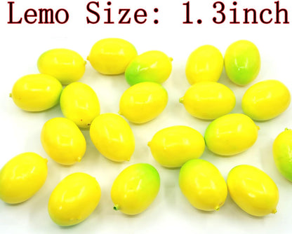 20Pcs Fake Artificial Fruit Faux Peach Party Decor Ornament